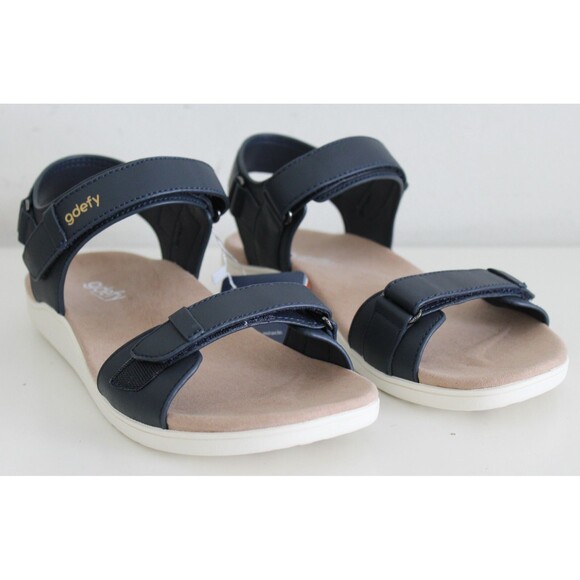 NIB Mens 9 Gdefy Hilnor Sandals Matte Blue Versoshock Technology - Picture 2 of 13